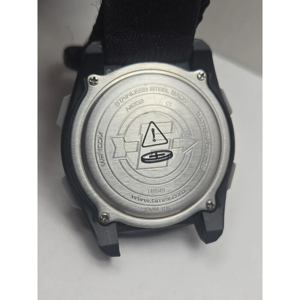 Timex Expedition T49949 Mens Digital Indiglo Chrono Timer 100M Watch New Battery